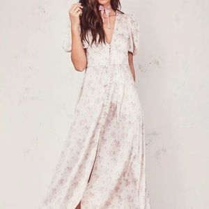 NWT! LoveShackFancy Stacy silk dress in “charm” pattern